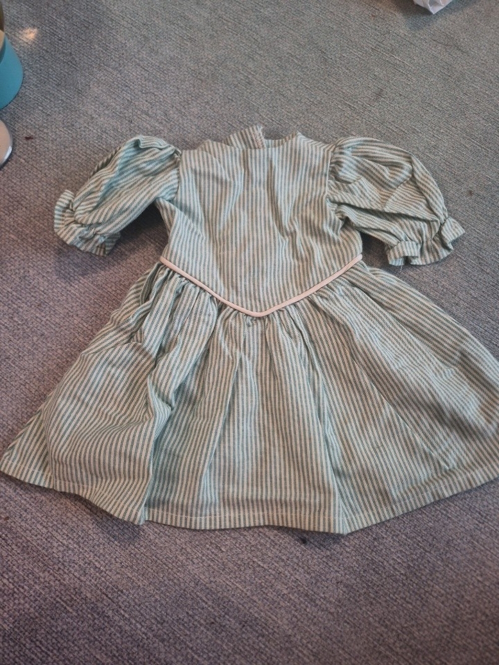American Girl Green Striped Doll Dress